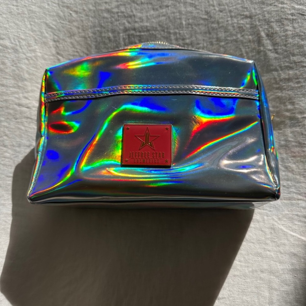 Jeffrey star holographic makeup bag